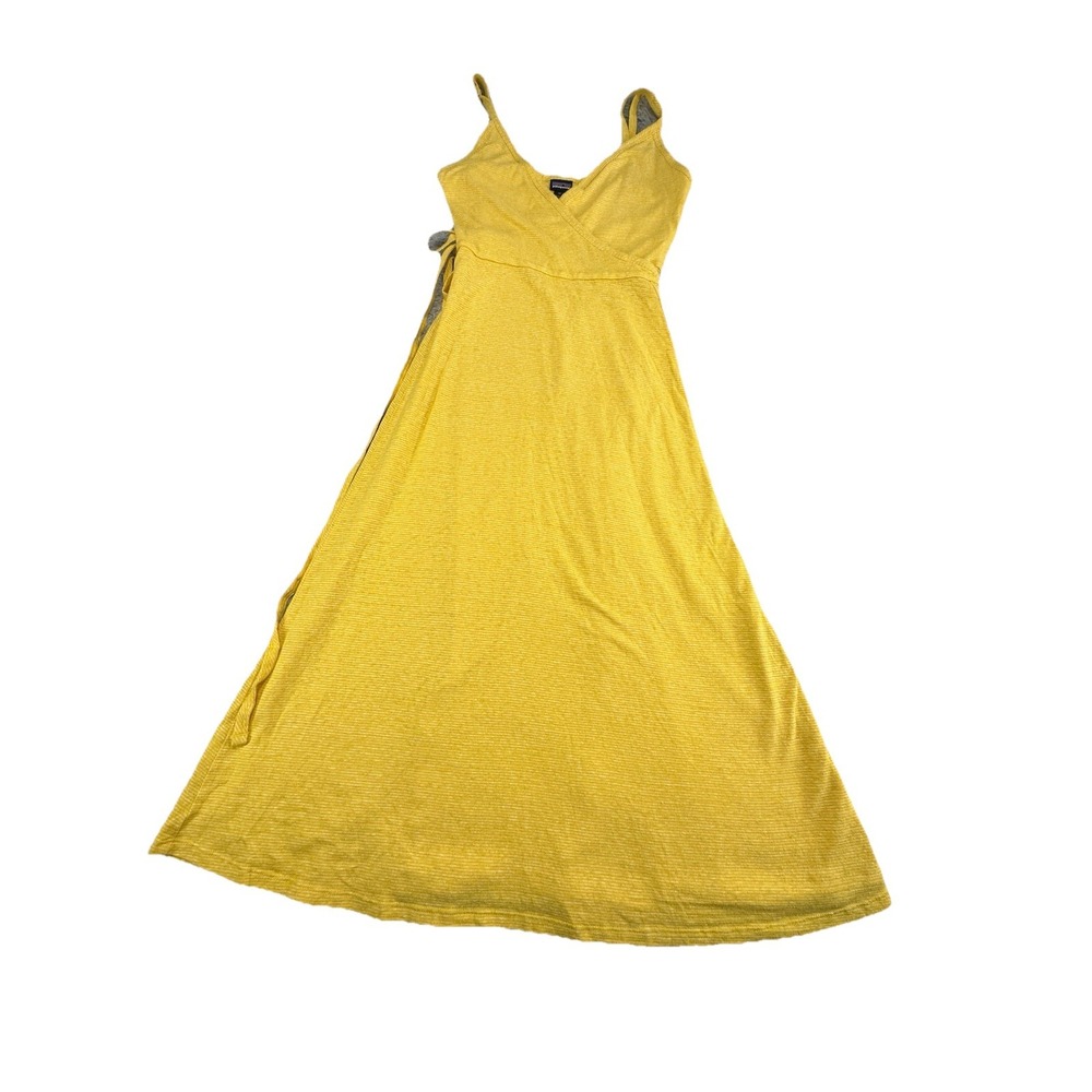 PATAGONIA  WEAR WITH ALL WOMENS YELLOW TANK WRAP‎ DRESS   Size XS